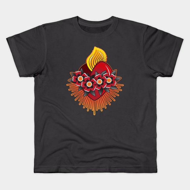 Heart Explosive Kids T-Shirt by Carys Street Wear